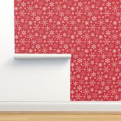 Snowflakes Christmas Holiday Red