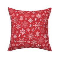 Snowflakes Christmas Holiday Red