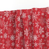 Snowflakes Christmas Holiday Red