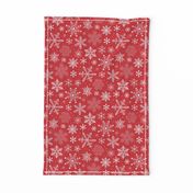 Snowflakes Christmas Holiday Red