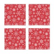 Snowflakes Christmas Holiday Red