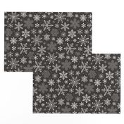 Snowflakes Christmas Winter Black&White