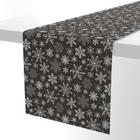 Snowflakes Christmas Winter Black&White