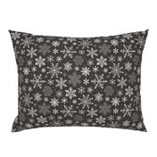 Snowflakes Christmas Winter Black&White