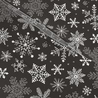 Snowflakes Christmas Winter Black&White