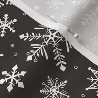 Snowflakes Christmas Winter Black&White