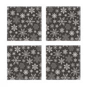 Snowflakes Christmas Winter Black&White