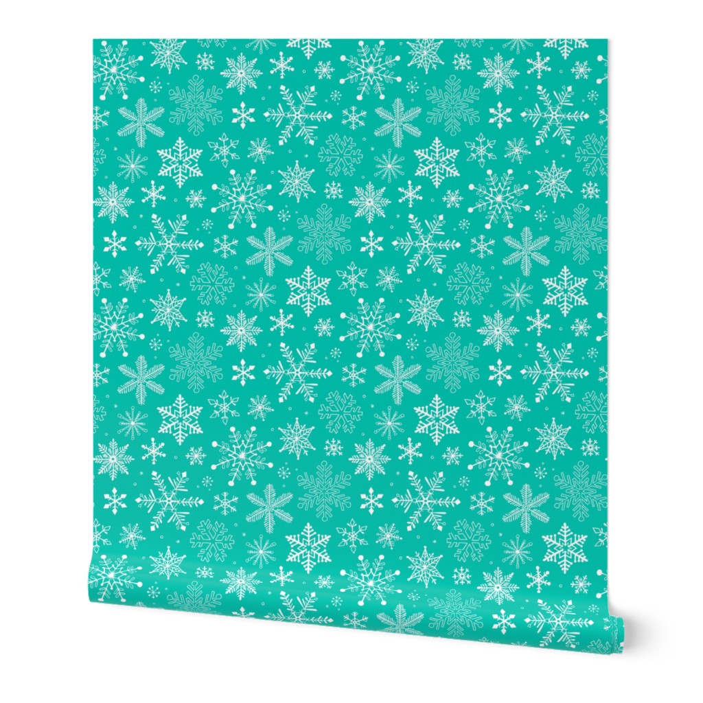 Snowflakes Christmas Holiday Mint