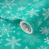 Snowflakes Christmas Holiday Mint