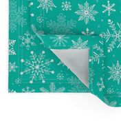 Snowflakes Christmas Holiday Mint