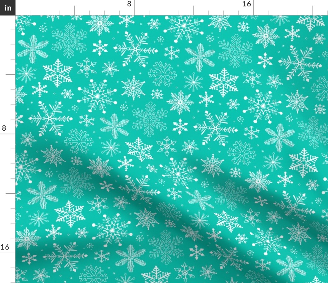 Snowflakes Christmas Holiday Mint
