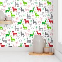 Christmas Deer white background