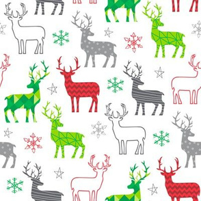 Christmas Deer white background