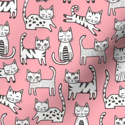 Cats with Stripes Pink