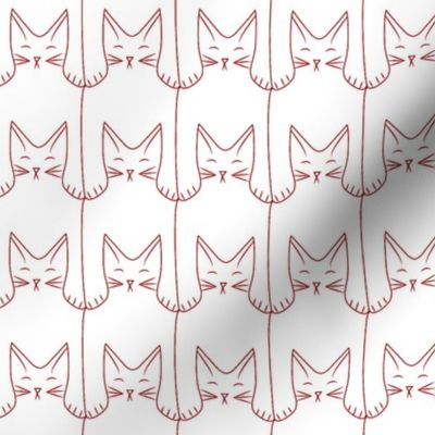 cat pattern (red)