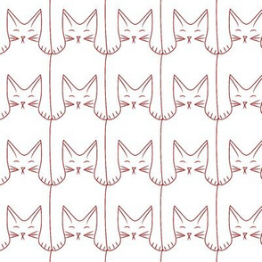 cat pattern (red)