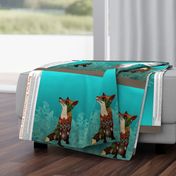 ice floral fox drawstring gift bag kit