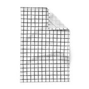 Abstract geometric black and white checkered stripe trend pattern grid