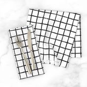 Abstract geometric black and white checkered stripe trend pattern grid