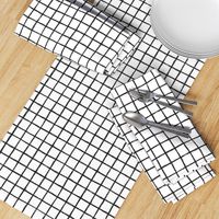 Abstract geometric black and white checkered stripe trend pattern grid