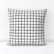 Abstract geometric black and white checkered stripe trend pattern grid