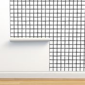 Abstract geometric black and white checkered stripe trend pattern grid