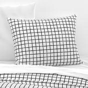 Abstract geometric black and white checkered stripe trend pattern grid