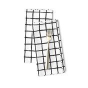 Abstract geometric black and white checkered stripe trend pattern grid