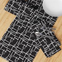 Abstract geometric raster black and white checkered stripe stroke and lines trend pattern grid