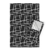 Abstract geometric raster black and white checkered stripe stroke and lines trend pattern grid