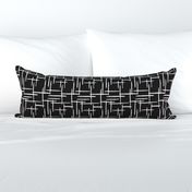 Abstract geometric raster black and white checkered stripe stroke and lines trend pattern grid