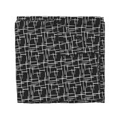 Abstract geometric raster black and white checkered stripe stroke and lines trend pattern grid