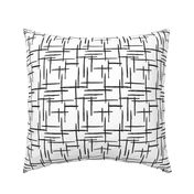 Abstract geometric black and white checkered stripe trend pattern grid