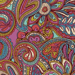 valentines paisley mauve