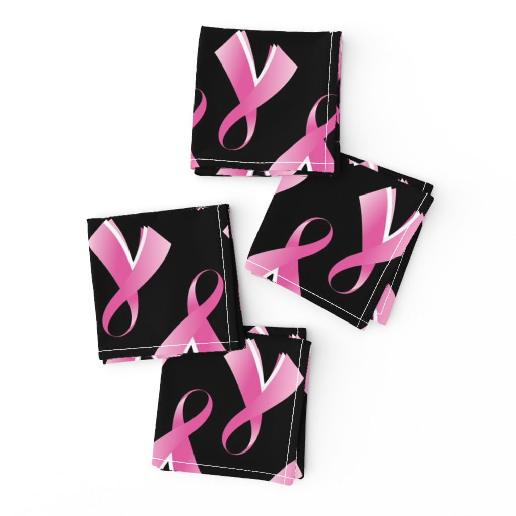 Breast Cancer Pink Ribbon on Black background