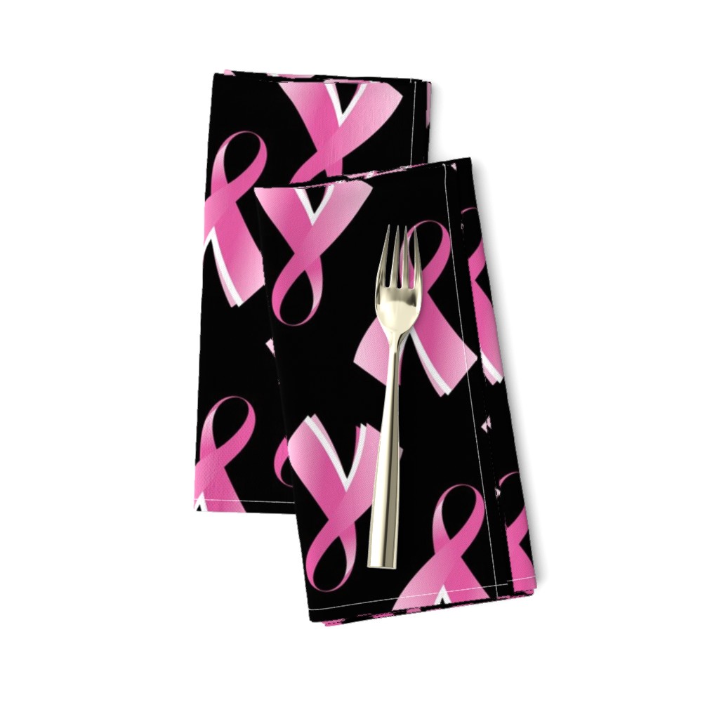 Breast Cancer Pink Ribbon on Black background