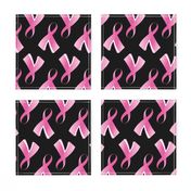 Breast Cancer Pink Ribbon on Black background