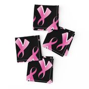 Breast Cancer Pink Ribbon on Black background