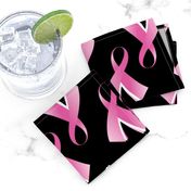 Breast Cancer Pink Ribbon on Black background
