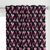 Breast Cancer Pink Ribbon on Black background