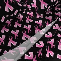 Breast Cancer Pink Ribbon on Black background