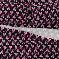 Breast Cancer Pink Ribbon on Black background