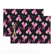 Breast Cancer Pink Ribbon on Black background