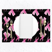 Breast Cancer Pink Ribbon on Black background