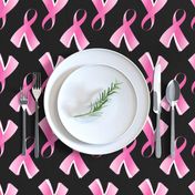 Breast Cancer Pink Ribbon on Black background