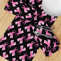 Breast Cancer Pink Ribbon on Black background