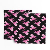 Breast Cancer Pink Ribbon on Black background