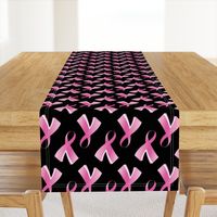 Breast Cancer Pink Ribbon on Black background