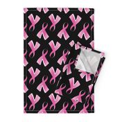 Breast Cancer Pink Ribbon on Black background