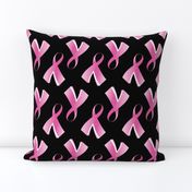 Breast Cancer Pink Ribbon on Black background